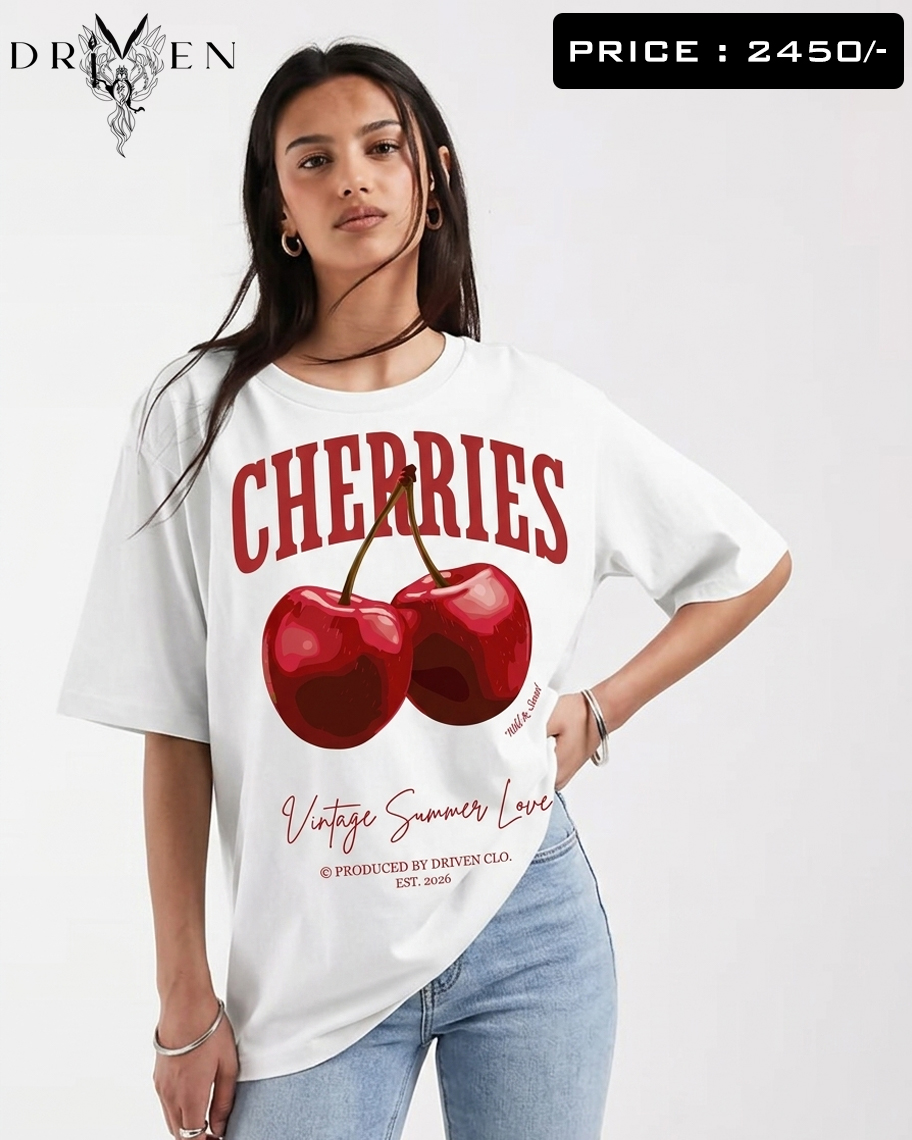 CHERRY VINTAGE SUMMER OVERSIZED T-SHIRT (Copy)